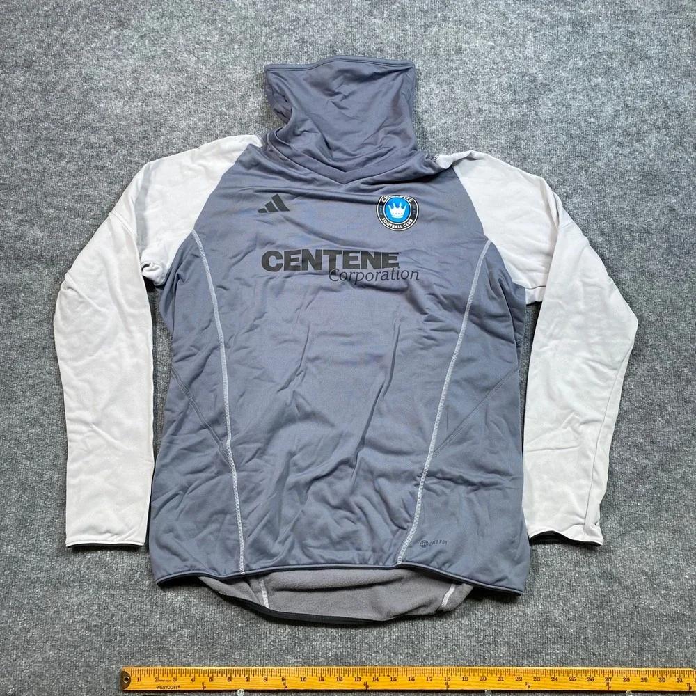 Adidas Charlotte FC Centene Tiro 23 Warm Top Gray White HZ9358 Mens 2XL NEW